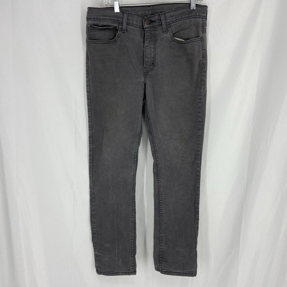 Levi's 511 Men Jeans 34x32 Gray Slim Straight Denim Pockets Mid Rise Adult
